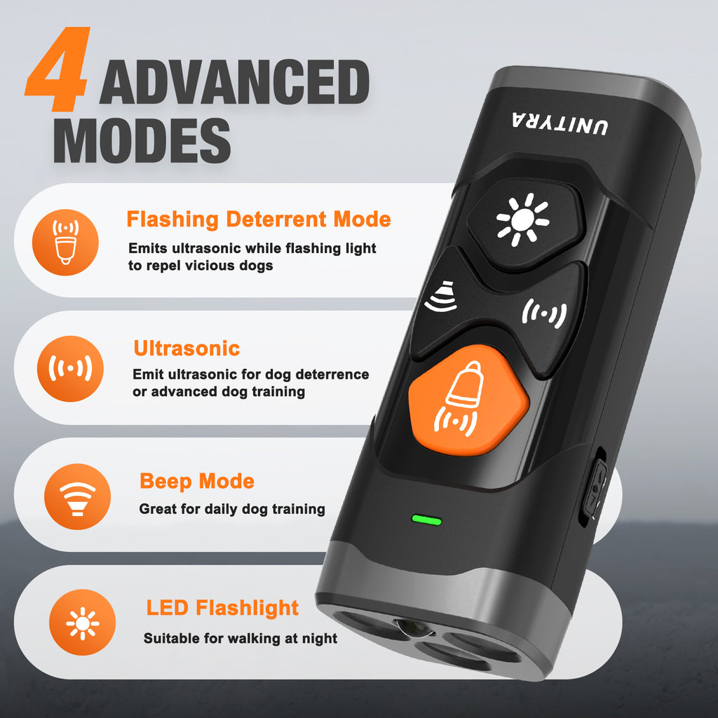 Dog Bark Deterrent Devices 3X Ultrasonic Anti Barking Device with 6 Training Modes 35FT Range Rechargeable & Humane Bark Control for Own or Neighbor’s Dog Indoor & Outdoor Use (Black)