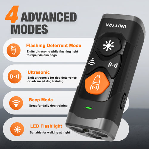 Dog Bark Deterrent Devices 3X Ultrasonic Anti Barking Device with 6 Training Modes 35FT Range Rechargeable & Humane Bark Control for Own or Neighbor’s Dog Indoor & Outdoor Use (Black)