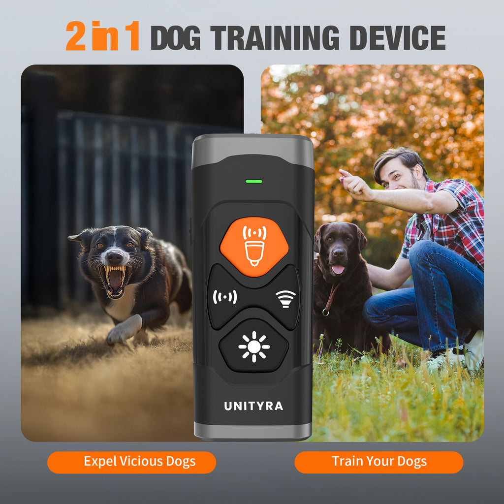 Dog Bark Deterrent Devices 3X Ultrasonic Anti Barking Device with 6 Training Modes 35FT Range Rechargeable & Humane Bark Control for Own or Neighbor’s Dog Indoor & Outdoor Use (Black)