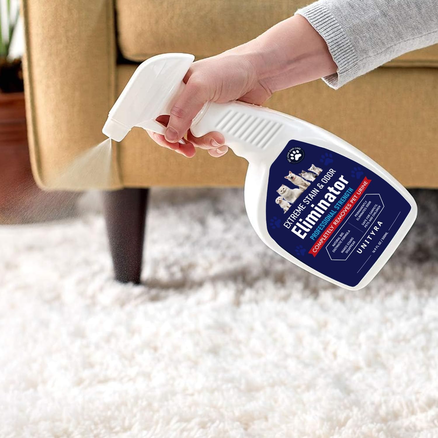 Stain & Odor Remover For Strong Odor – Enzyme Pet Odor Eliminator For Home Use. Powerful Carpet Stain Remover That Tackles Cat And Dog Pee,. This Enzymatic Cat Urine Destroyer Works Deep To Clean