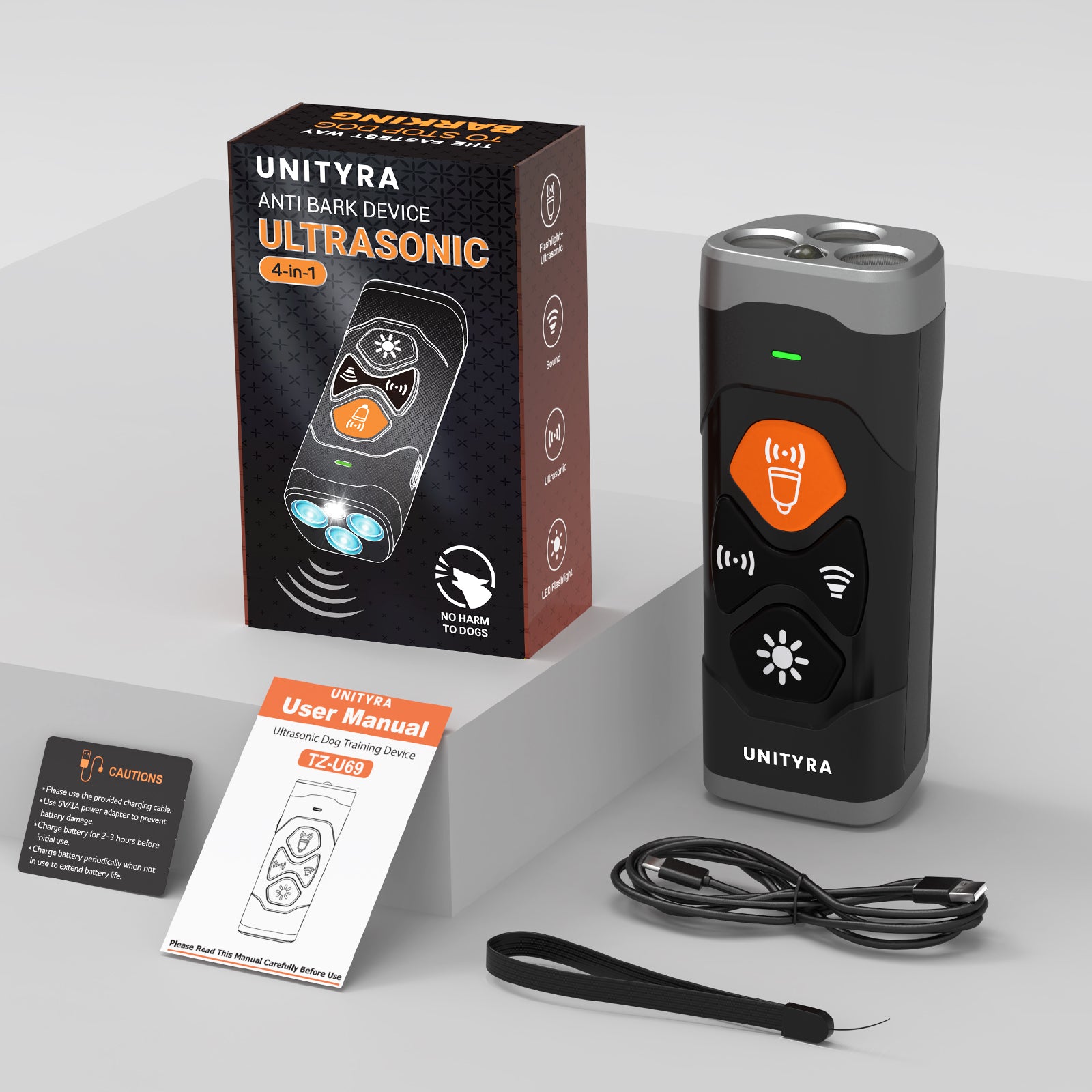 Dog Bark Deterrent Devices 3X Ultrasonic Anti Barking Device with 6 Training Modes 35FT Range Rechargeable & Humane Bark Control for Own or Neighbor’s Dog Indoor & Outdoor Use (Black)