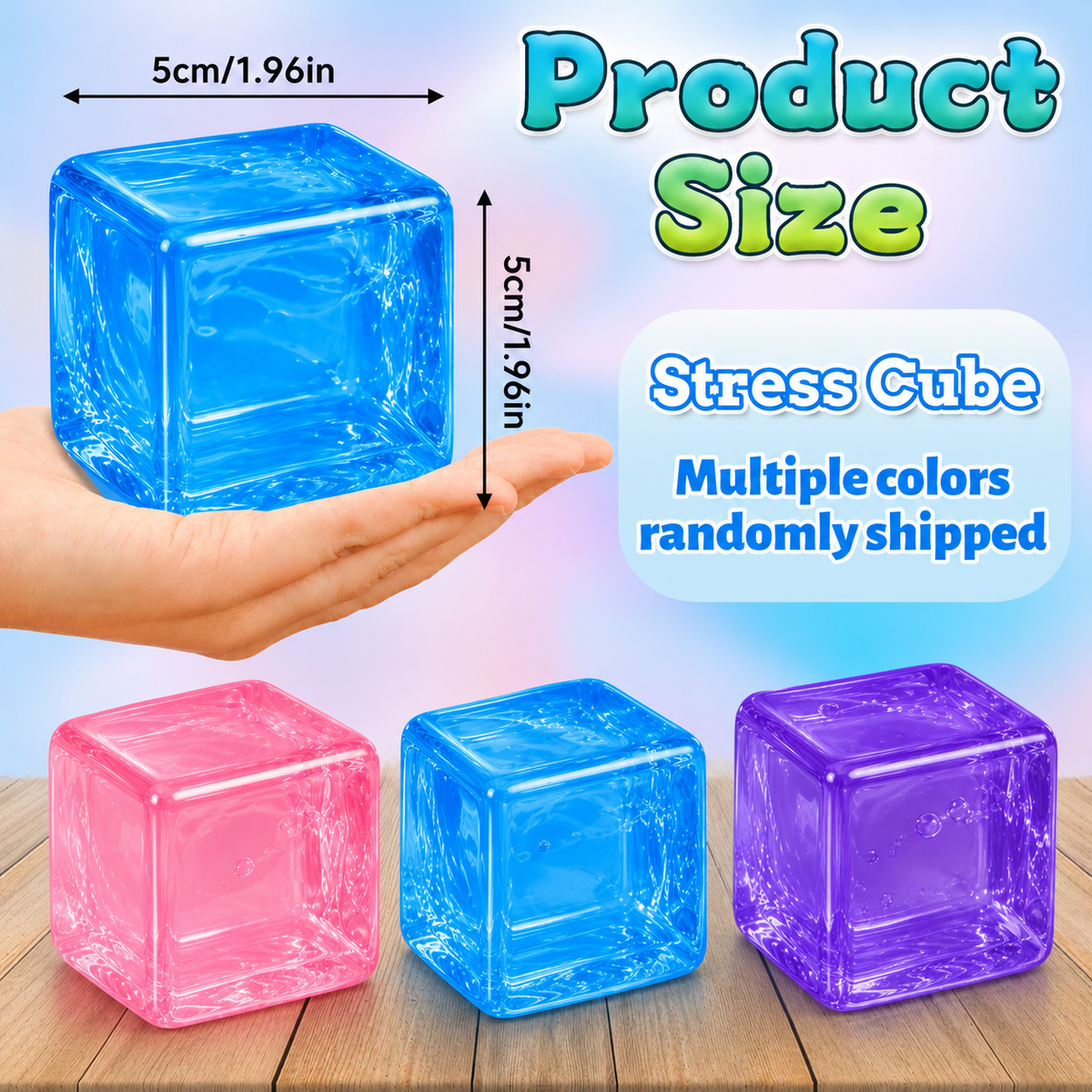 UNITYRA SootheX Ice Cube Sensory Stress Relief Toy – Super Solid Squishy Cube for Kids & Adults, ADHD Autism Anxiety Relief Fidget Toy, Focus & Calm Sensory Squeeze Ball, Desk Stress Toy (Purple)