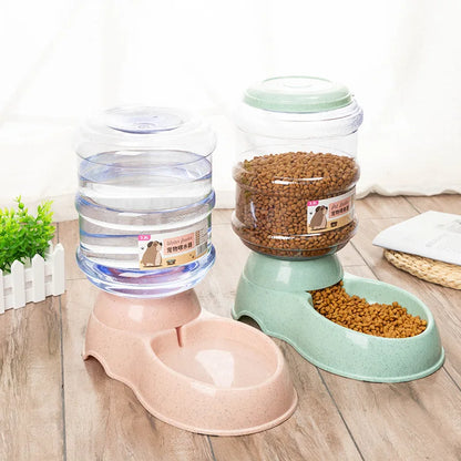 2-in-1 Pet Feeder – Food Bowl & Water Dispenser