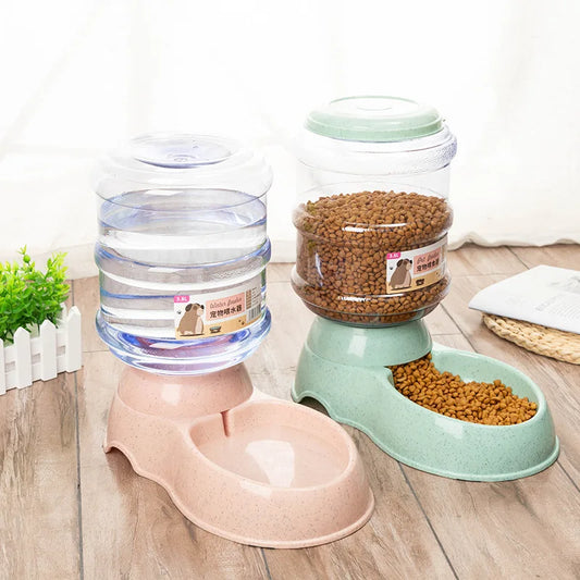 2-in-1 Pet Feeder – Food Bowl & Water Dispenser